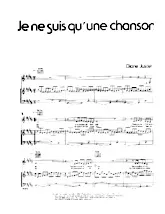 scarica la spartito per fisarmonica Je ne suis qu'une chanson (Chant : Ginette Reno) in formato PDF