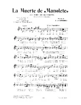 scarica la spartito per fisarmonica La mort de Manolete (La Muerte de Monolete) (Paso Doble Chanté) in formato PDF