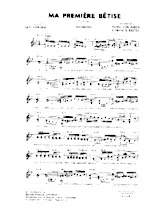 télécharger la partition d'accordéon Ma première bêtise (Tango) au format PDF