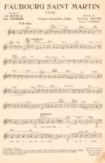 scarica la spartito per fisarmonica Faubourg Saint Martin (Arrangement Yvonne Thomson) (Valse Chantée) in formato PDF