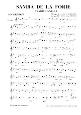 scarica la spartito per fisarmonica Samba de la Forie in formato PDF