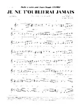 descargar la partitura para acordeón Je ne t'oublierai jamais (Boléro) en formato PDF