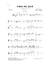 scarica la spartito per fisarmonica Viens ma Julie (La fête au pays) (Marche) in formato PDF