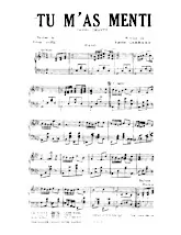 télécharger la partition d'accordéon Tu m'as menti (Tango Chanté) au format PDF