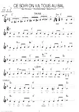 télécharger la partition d'accordéon Ce soir on va tous au bal (Fox Trot) au format PDF
