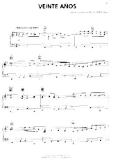descargar la partitura para acordeón Veinte Años (Boléro) en formato PDF