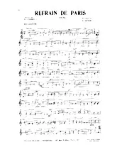 télécharger la partition d'accordéon Refrain de Paris (Valse) au format PDF