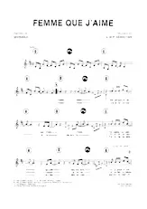 download the accordion score Femme que j'aime in PDF format