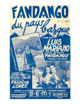 télécharger la partition d'accordéon Fandango du Pays Basque au format PDF