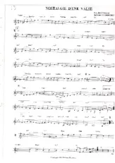 scarica la spartito per fisarmonica Nostalgie d'une valse in formato PDF