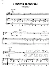 download the accordion score I want to break free in PDF format