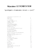 télécharger la partition d'accordéon Maxime le Forestier : Quelques chansons mises à part (38 Titres) au format PDF