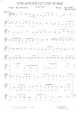 télécharger la partition d'accordéon Ton amour est une plage (Slow Rock) au format PDF