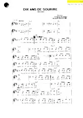 télécharger la partition d'accordéon Dix ans de sourire (Boléro) au format PDF