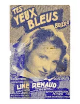 télécharger la partition d'accordéon Tes yeux bleus (Chant : Line Renaud) (Boléro) au format PDF