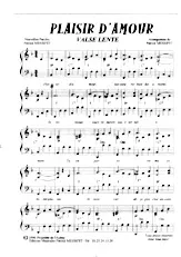 télécharger la partition d'accordéon Plaisir d'amour (Valse Lente) (Arrangement Patrick Messifet) au format PDF