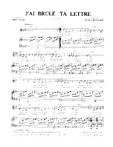 download the accordion score J'ai brûlé ta lettre in PDF format