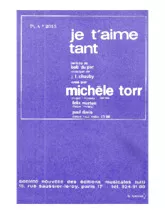 télécharger la partition d'accordéon Je t'aime tant (Chant : Michèle Torr) (Orchestration Complète) (Valse Chantée) au format PDF