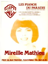 download the accordion score Les pianos du paradis (If I could write a song) (Chant : Mireille Mathieu) in PDF format
