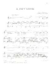 télécharger la partition d'accordéon Il faut savoir (Slow Rock) au format PDF