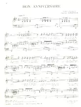 scarica la spartito per fisarmonica Bon anniversaire (Slow) in formato PDF