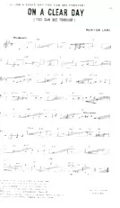 scarica la spartito per fisarmonica On a clear day (You can see forever) in formato PDF