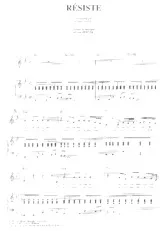 télécharger la partition d'accordéon Résiste (Chant : France Gall) au format pdf