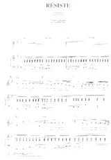 descargar la partitura para acordeón Résiste (Chant : France Gall) en formato PDF