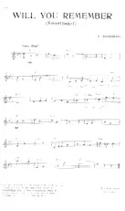 scarica la spartito per fisarmonica Will you remember (Sweetheart) (Valse) in formato PDF