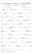 descargar la partitura para acordeón J'aurais voulu danser (I could have danced all night) (Samba Fox) en formato PDF