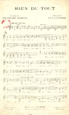 scarica la spartito per fisarmonica Rien du tout (Valse Chantée) in formato PDF