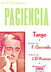télécharger la partition d'accordéon Paciençia (Tango) au format PDF