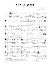 scarica la spartito per fisarmonica Hier ou Demain (De la Comédie Musicale : Anna) in formato PDF