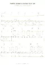 download the accordion score Partis avant d'avoir tout dit in PDF format