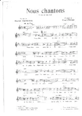 scarica la spartito per fisarmonica Nous chantons (Fox Marche) in formato PDF