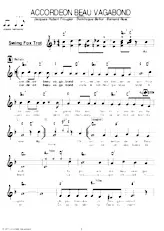 descargar la partitura para acordeón Accordéon Beau Vagabond (Swing Fox Trot) en formato PDF