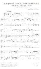 download the accordion score Eteignons tout et couchons nous (Let's put out the lights and go to sleep) (Fox) in PDF format