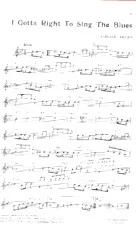 scarica la spartito per fisarmonica I gotta right to sing the blues (Slow) in formato PDF