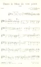 scarica la spartito per fisarmonica Dans le bleu de vos yeux (Arrangement : Raphaël Biondi) (Tango) in formato PDF