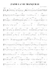 scarica la spartito per fisarmonica J'aime la vie tranquille (Relevé) in formato PDF