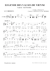 descargar la partitura para acordeón Légende des valses de Vienne en formato PDF