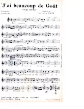 scarica la spartito per fisarmonica J'ai beaucoup de goût (One Step) in formato PDF