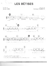 scarica la spartito per fisarmonica Les bêtises (Chant : Sabine Paturel) in formato PDF