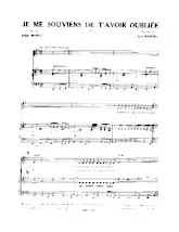 download the accordion score Je me souviens de t'avoir oubliée (Slow Rock) in PDF format