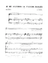 descargar la partitura para acordeón Je me souviens de t'avoir oubliée (Slow Rock) en formato PDF