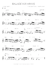 scarica la spartito per fisarmonica Ballade aux Aravis in formato PDF