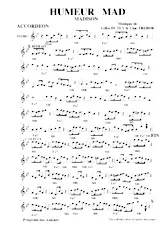 télécharger la partition d'accordéon Humeur Mad (Madison) au format PDF