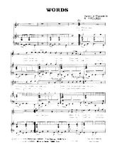 descargar la partitura para acordeón Words (F R David) en formato PDF