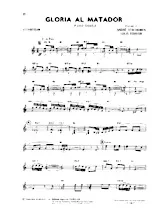 télécharger la partition d'accordéon Gloria al Matador (Paso Doble) au format PDF