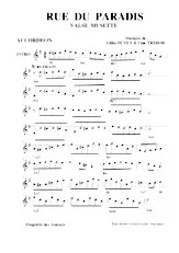 scarica la spartito per fisarmonica Rue du Paradis (Valse Musette) in formato PDF